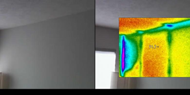 Thermal Imaging in Wall Corner 